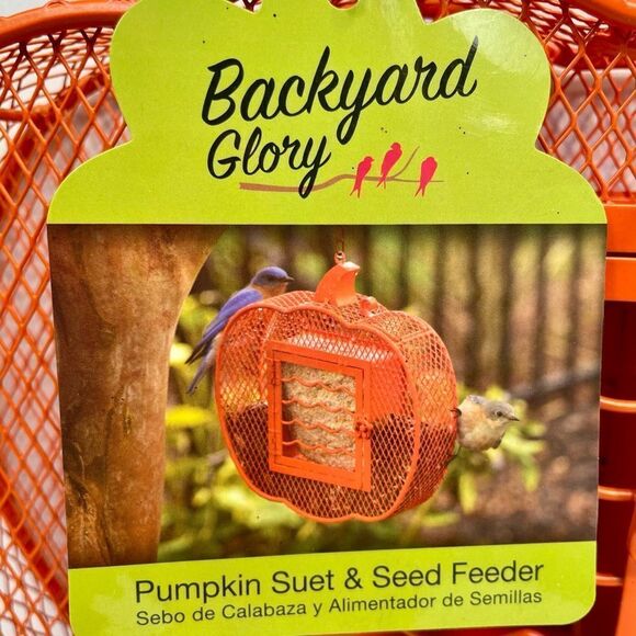 PUMPKIN BIRD SEED AND SUET HOLDER - Picture 6 of 6